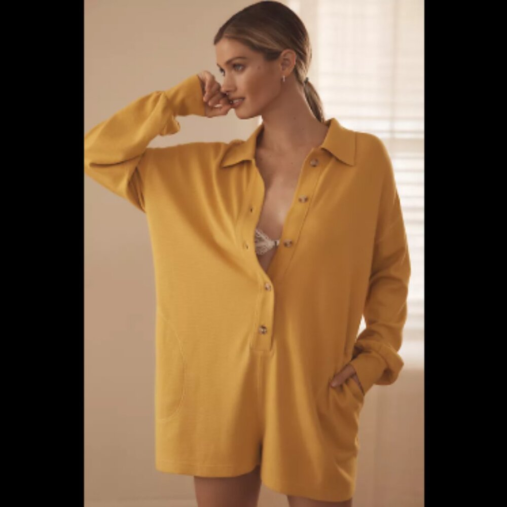 Brand New By Anthropologie Waffle Cocoon Romper